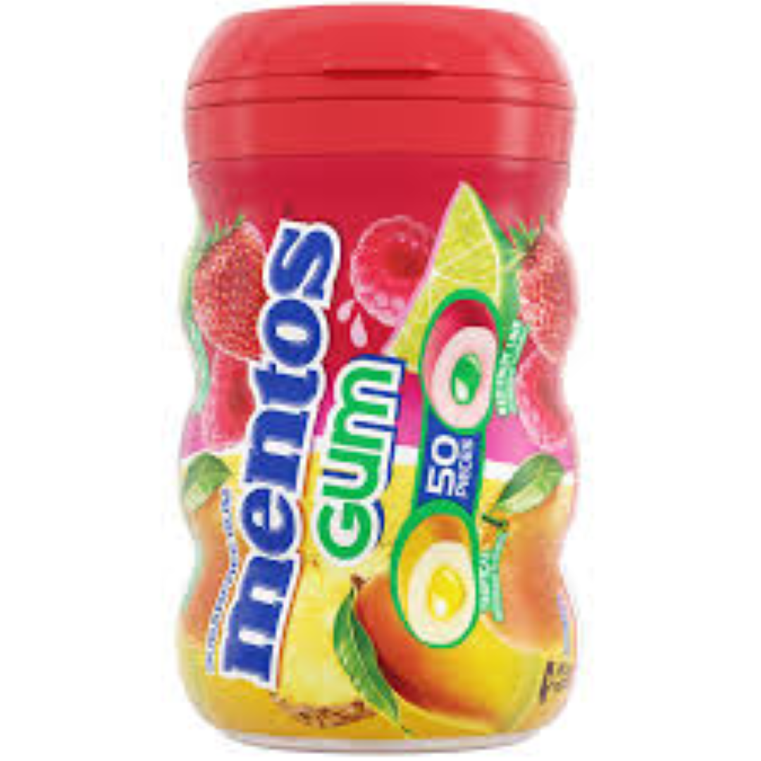 MENTOS GUM PF TROPICAL CURVY BTL 60S